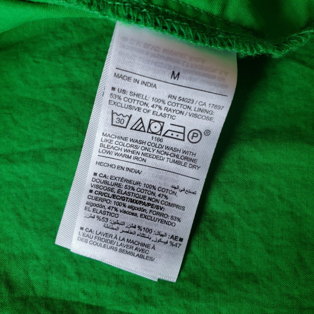 Old Navy Puff Sleeve Maxi Dress Sz M Kelly Green Empire Garden Y2K Cottage Boho - Picture 15 of 16